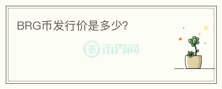 BRG幣發(fā)行價(jià)是多少？