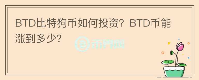 BTD比特狗幣如何投資？BTD幣能漲到多少？