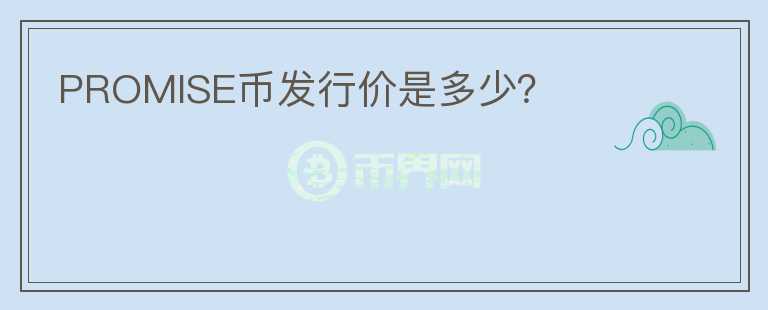 PROMISE幣發(fā)行價是多少？