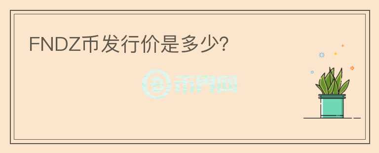FNDZ幣發(fā)行價(jià)是多少？