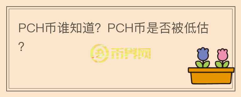 PCH幣誰知道？PCH幣是否被低估？