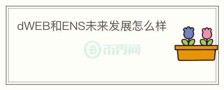 dWEB和ENS未來發(fā)展怎么樣