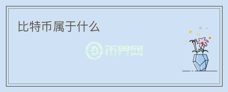 比特幣屬于什么