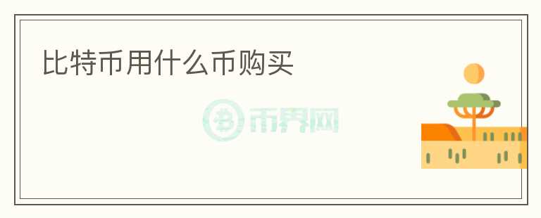 比特幣用什么幣購買