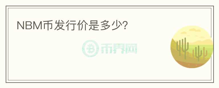 NBM幣發(fā)行價是多少？