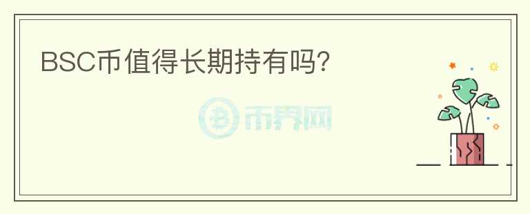 BSC幣值得長(zhǎng)期持有嗎?