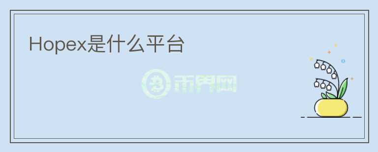 Hopex是什么平臺