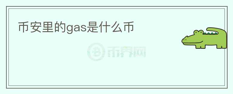 幣安里的gas是什么幣