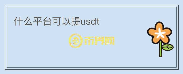 什么平臺(tái)可以提usdt