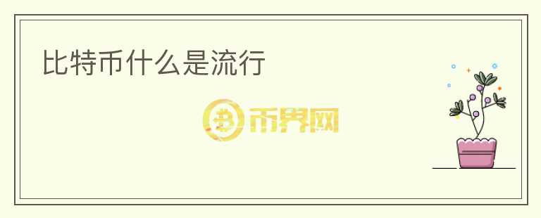 比特幣什么是流行