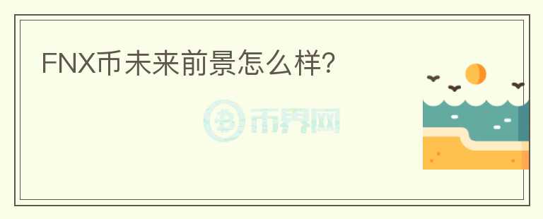 FNX幣未來前景怎么樣？