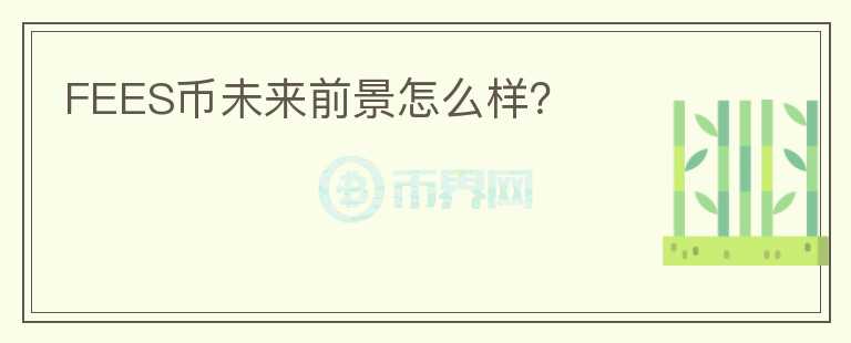 FEES幣未來前景怎么樣？