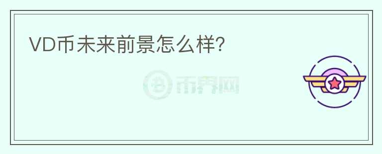 VD幣未來(lái)前景怎么樣？