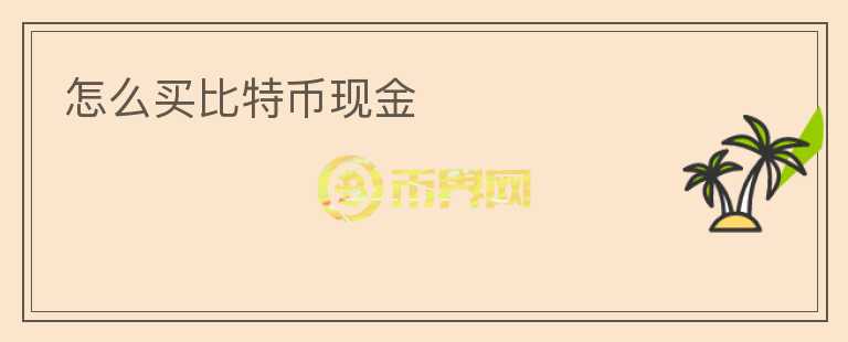 怎么買(mǎi)比特幣現(xiàn)金