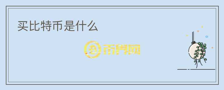 買比特幣是什么