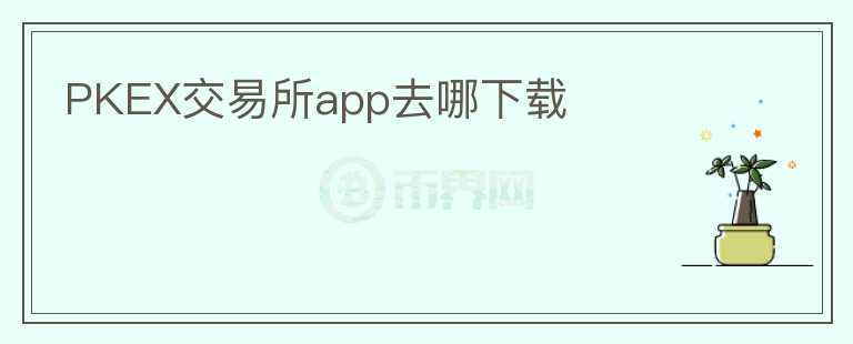 PKEX交易所app去哪下載