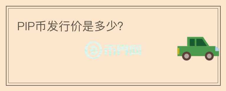 PIP幣發(fā)行價(jià)是多少？
