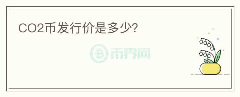 CO2幣發(fā)行價(jià)是多少？