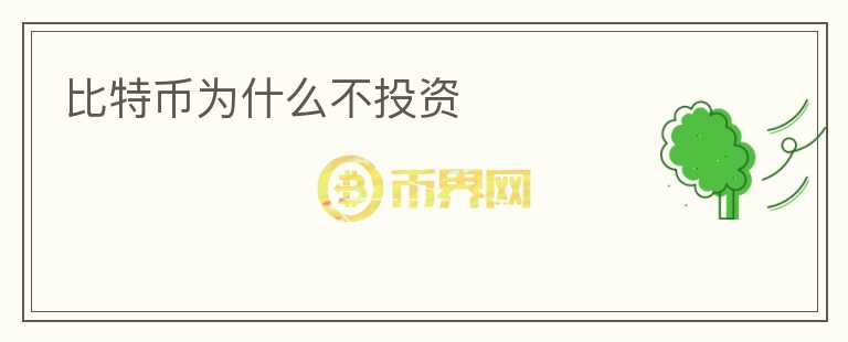 比特幣為什么不投資