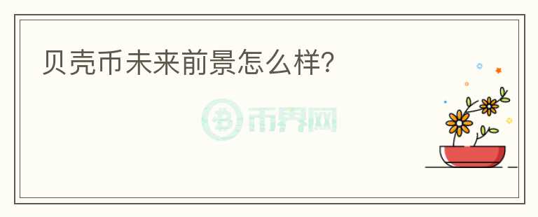 貝殼幣未來前景怎么樣？