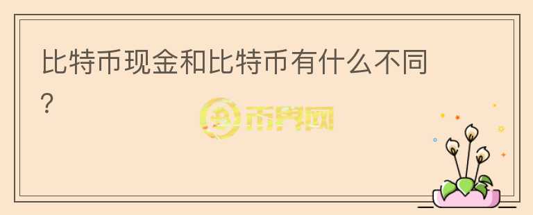 比特幣現(xiàn)金和比特幣有什么不同？