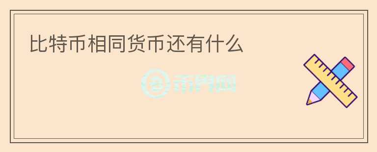 比特幣相同貨幣還有什么
