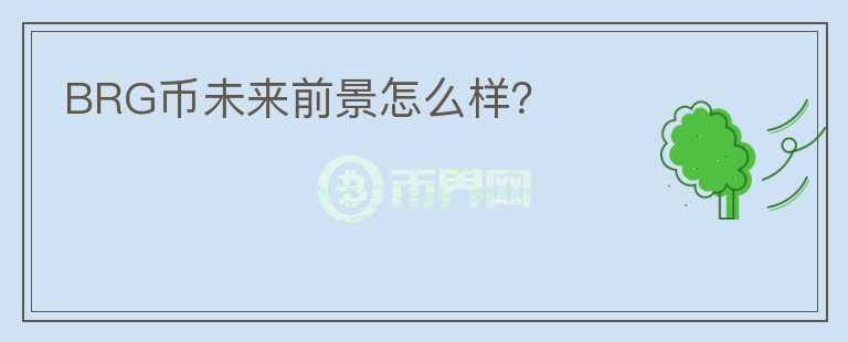 BRG幣未來前景怎么樣？