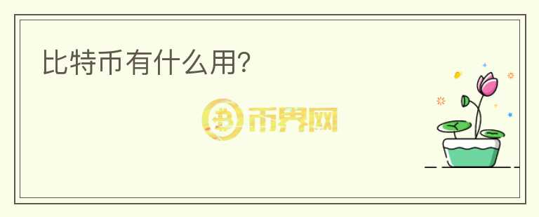比特幣有什么用？