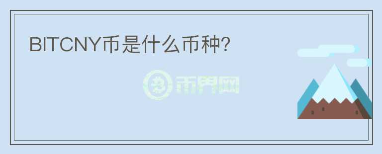 BITCNY幣是什么幣種?