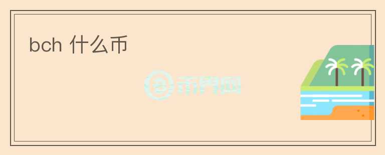 bch 什么幣