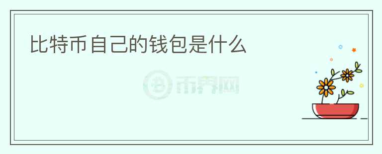比特幣自己的錢(qián)包是什么