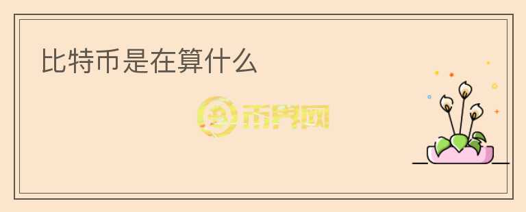 比特幣是在算什么