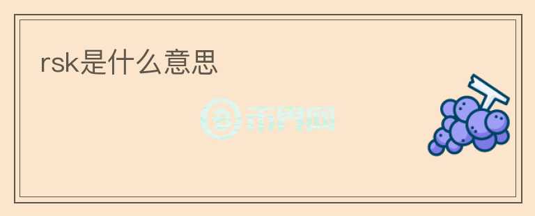 rsk是什么意思