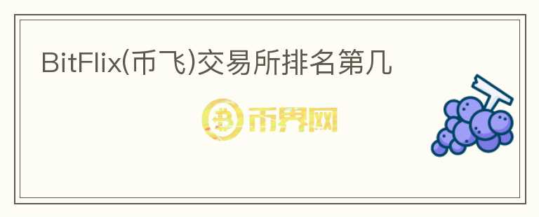 BitFlix(幣飛)交易所排名第幾