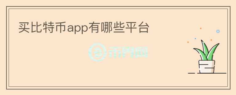 買比特幣app有哪些平臺(tái)
