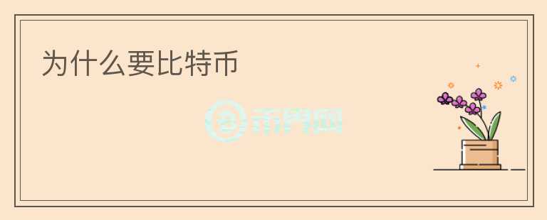 為什么要比特幣
