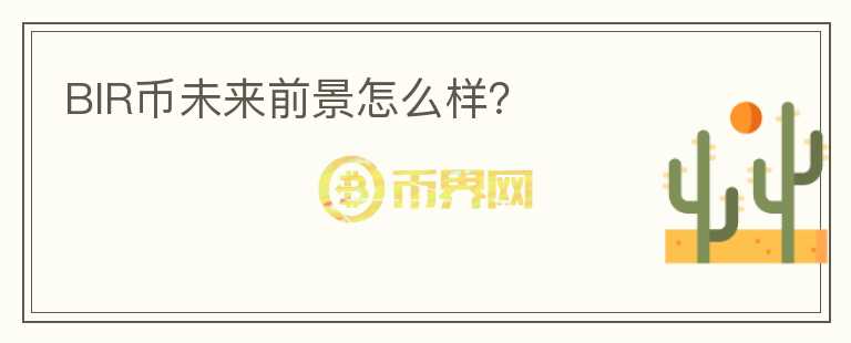 BIR幣未來前景怎么樣？