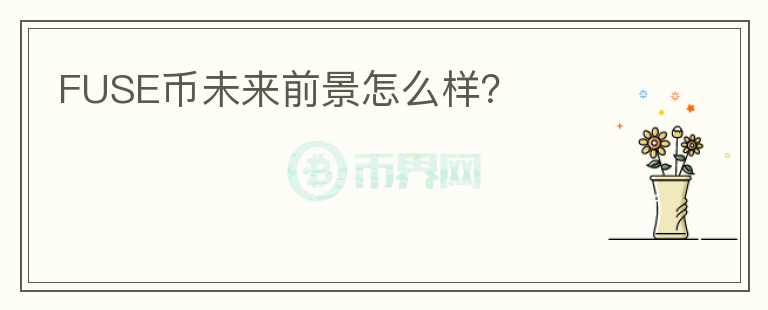 FUSE幣未來前景怎么樣？