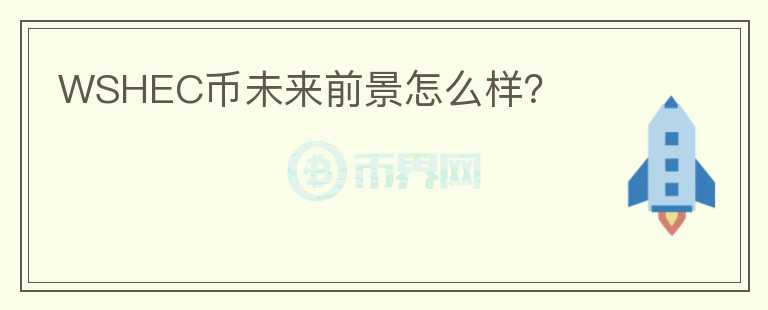 WSHEC幣未來前景怎么樣？