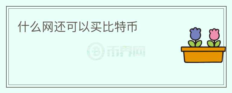 什么網(wǎng)還可以買比特幣
