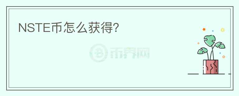 NSTE幣怎么獲得？
