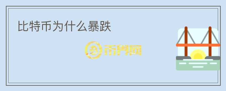 比特幣為什么暴跌