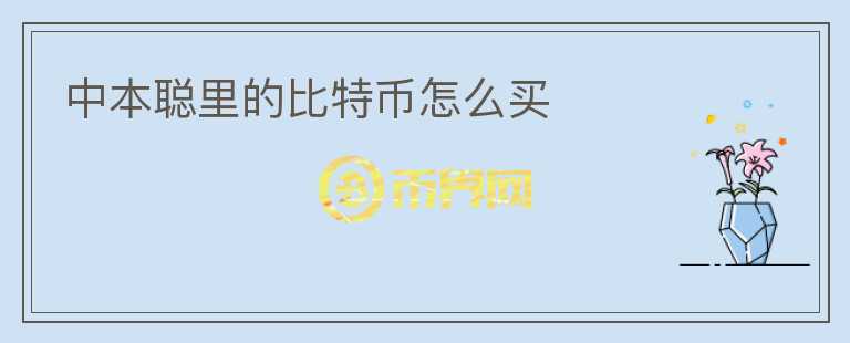 中本聰里的比特幣怎么買
