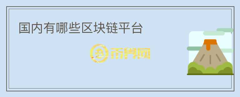 國內(nèi)有哪些區(qū)塊鏈平臺
