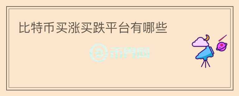 比特幣買漲買跌平臺(tái)有哪些
