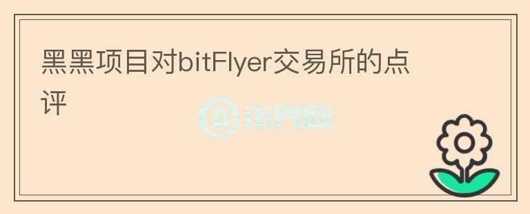 黑黑項目對bitFlyer交易所的點評