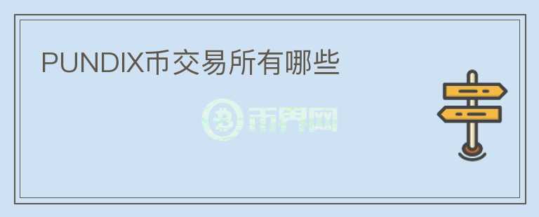 PUNDIX幣交易所有哪些