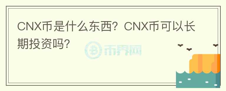 CNX幣是什么東西？CNX幣可以長期投資嗎？