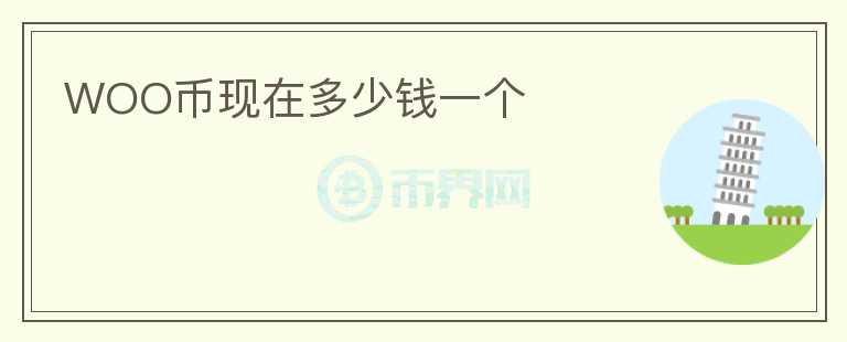WOO幣現(xiàn)在多少錢一個
