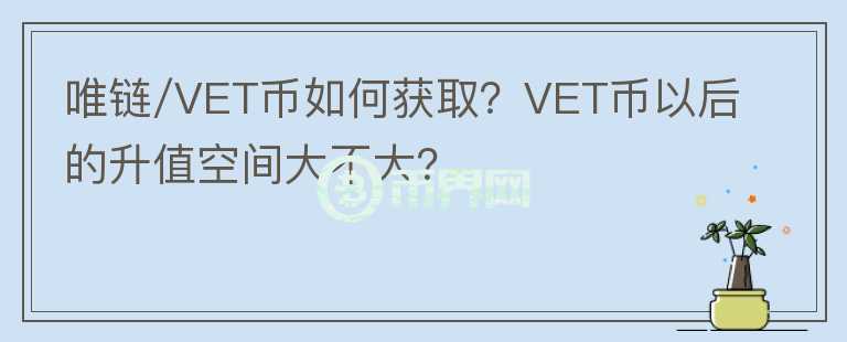 唯鏈/VET幣如何獲??？VET幣以后的升值空間大不大？